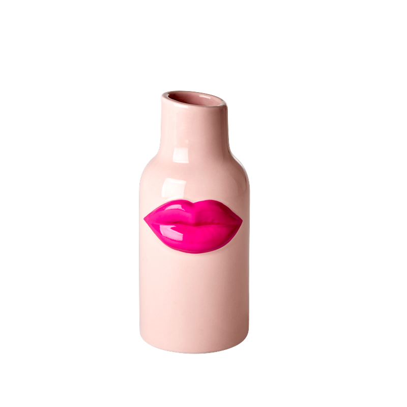 Deko Vase Pink Lips