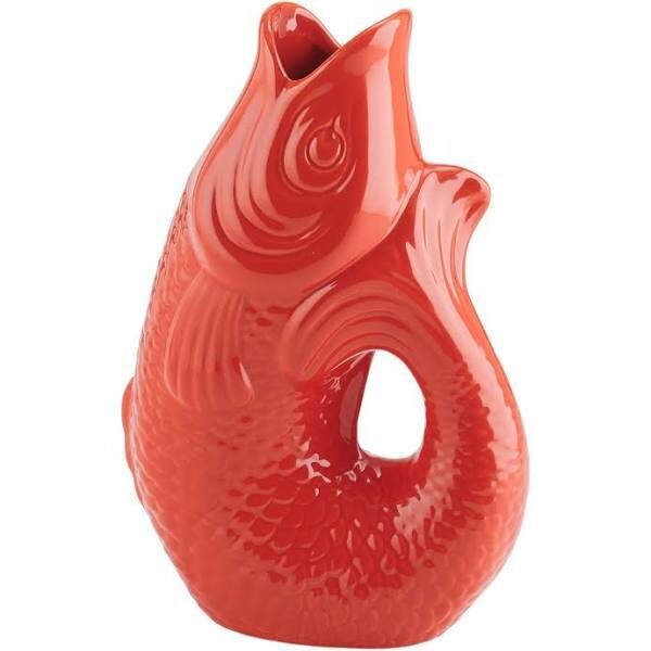 Fisch Vase rot L