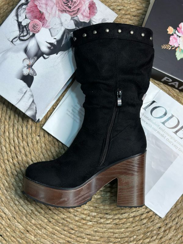Bota plataforma Chic1915 Negro