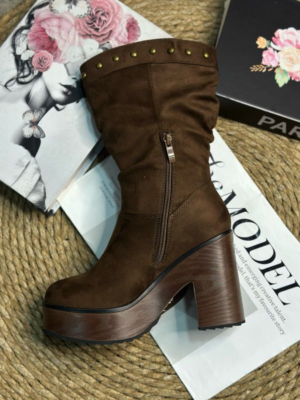 Bota plataforma Chic1915 Camel