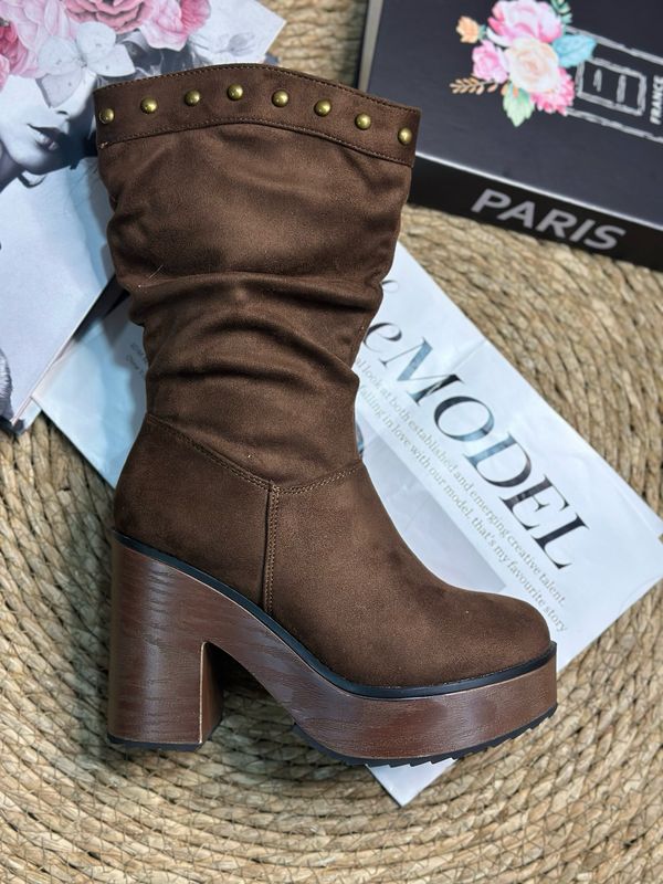 Bota plataforma Chic1915 Camel