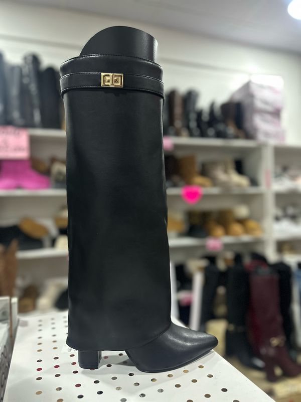 Bota negra estilo G eco cuero Q63