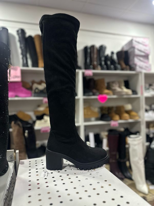 Bota negra larga gamuza 2314