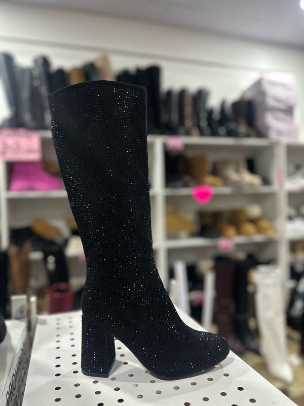 Bota negra brillos 362-1