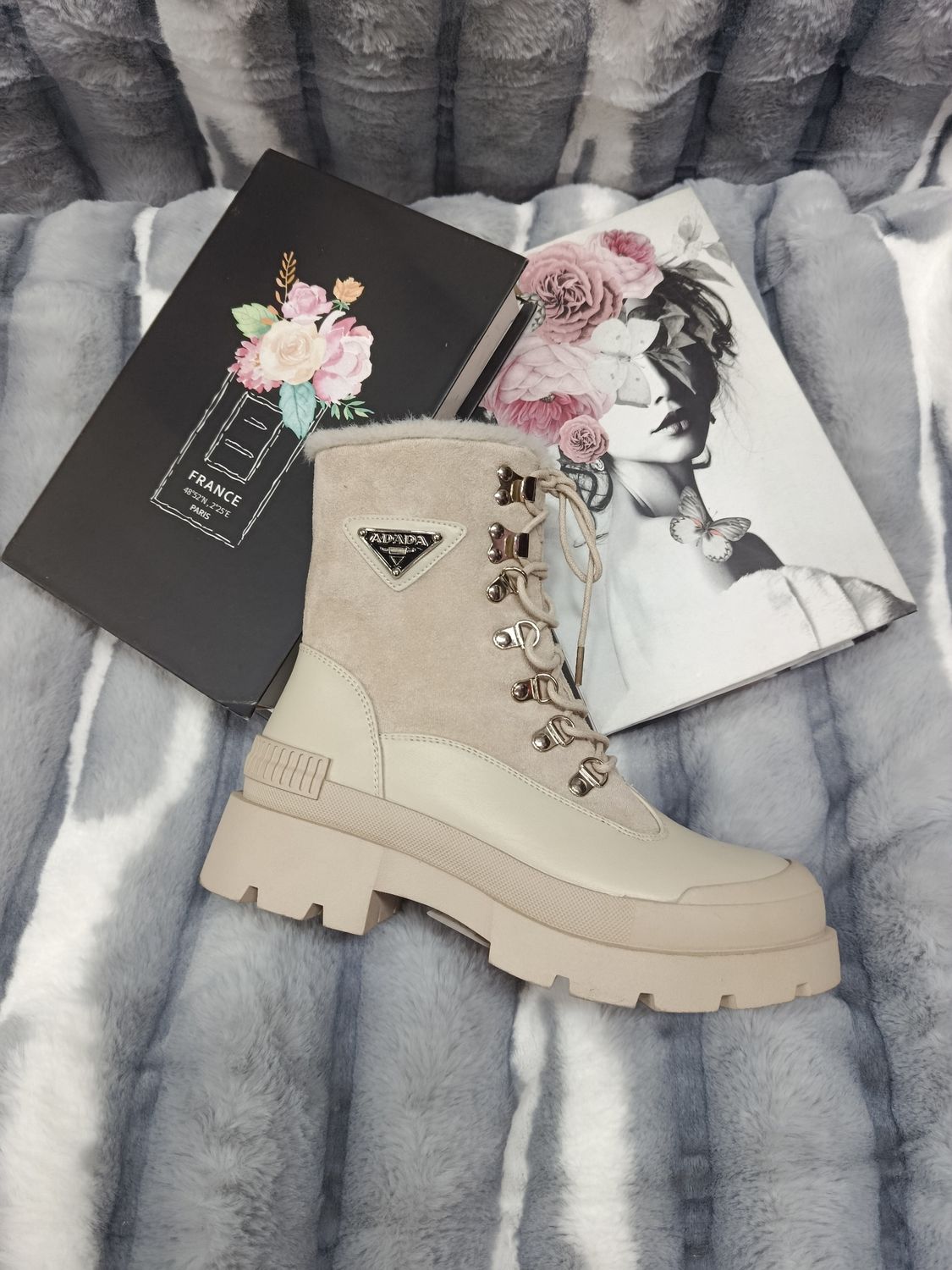 Botin beige b0163-BH