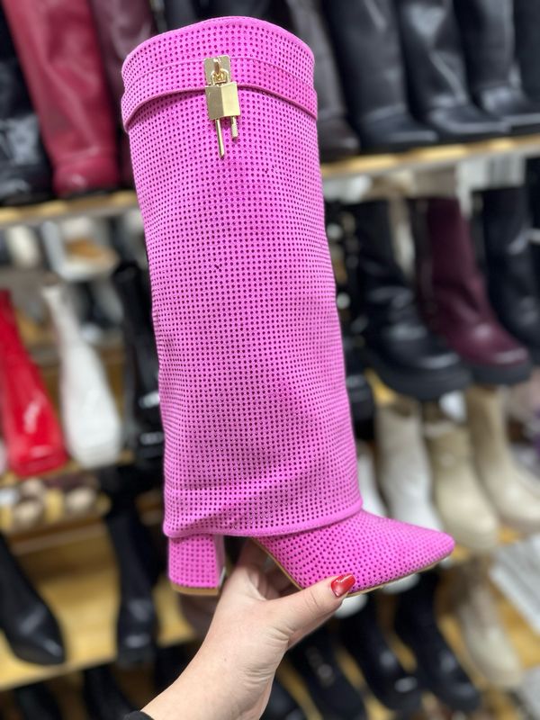 Bota candado brillo Z81 FUCSIA Bota candado brillo Z81 FUCSIA