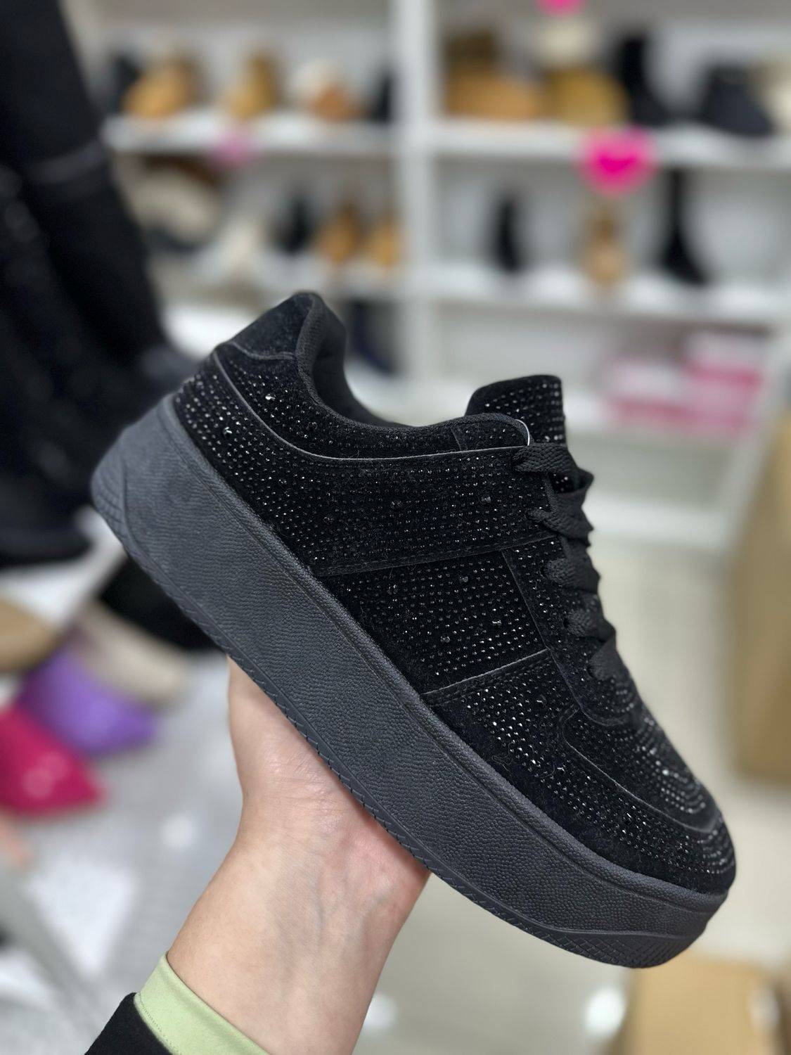 Zapatilla Brillo M-115-1 NEGRO