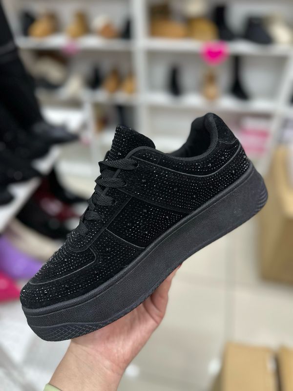 Zapatilla Brillo M-115-1 NEGRO