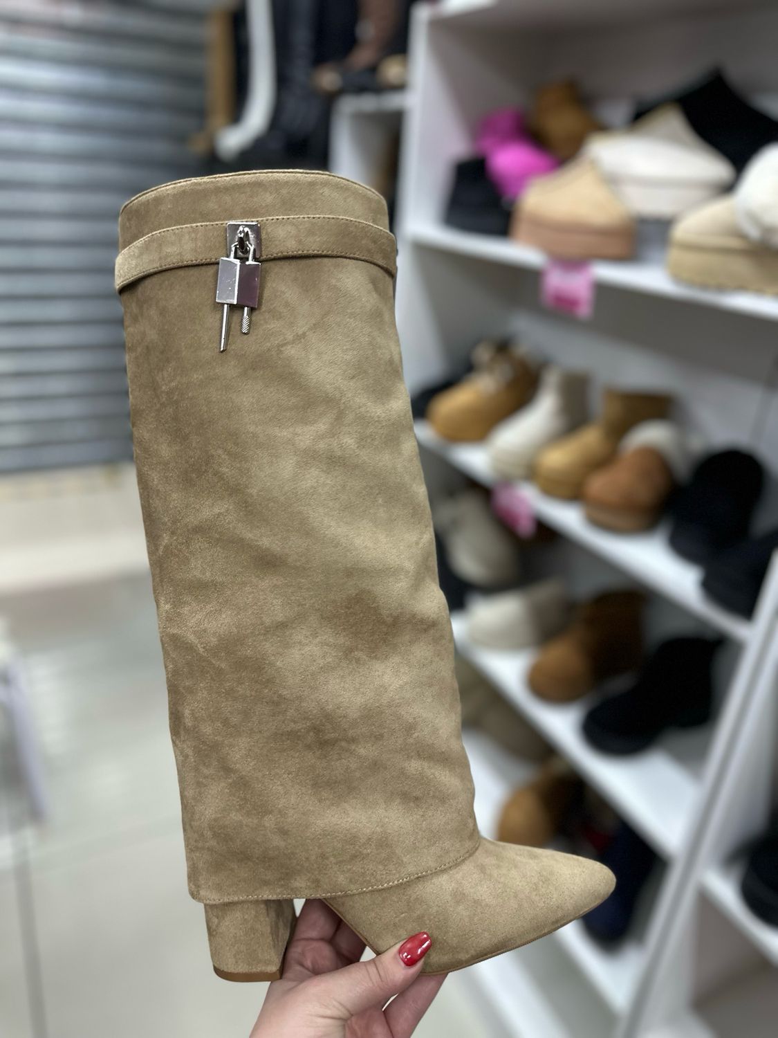 Bota candado gamuza 2692 KHAKI