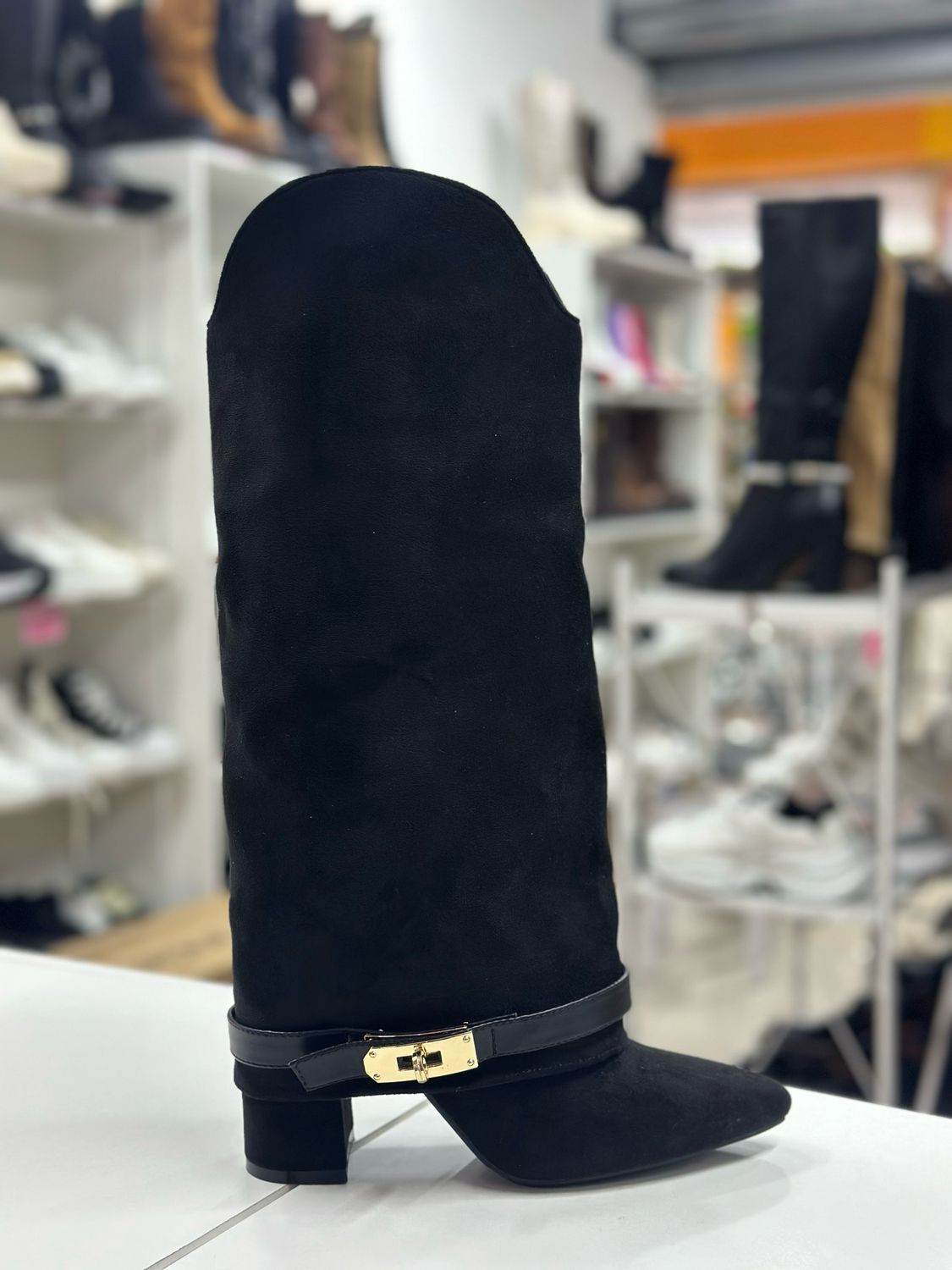Bota candado gamuza 2693 NEGRO