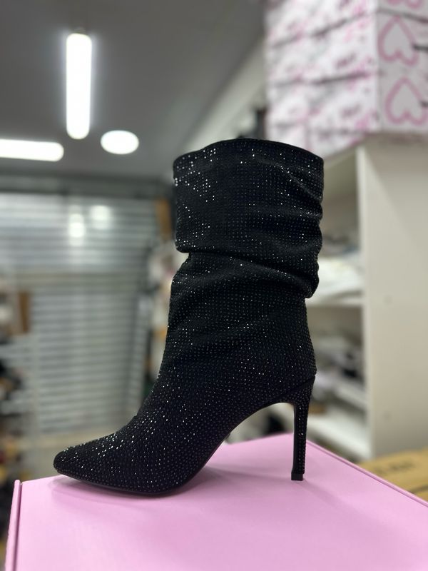 Bota brillo 6G52-1 NEGRO