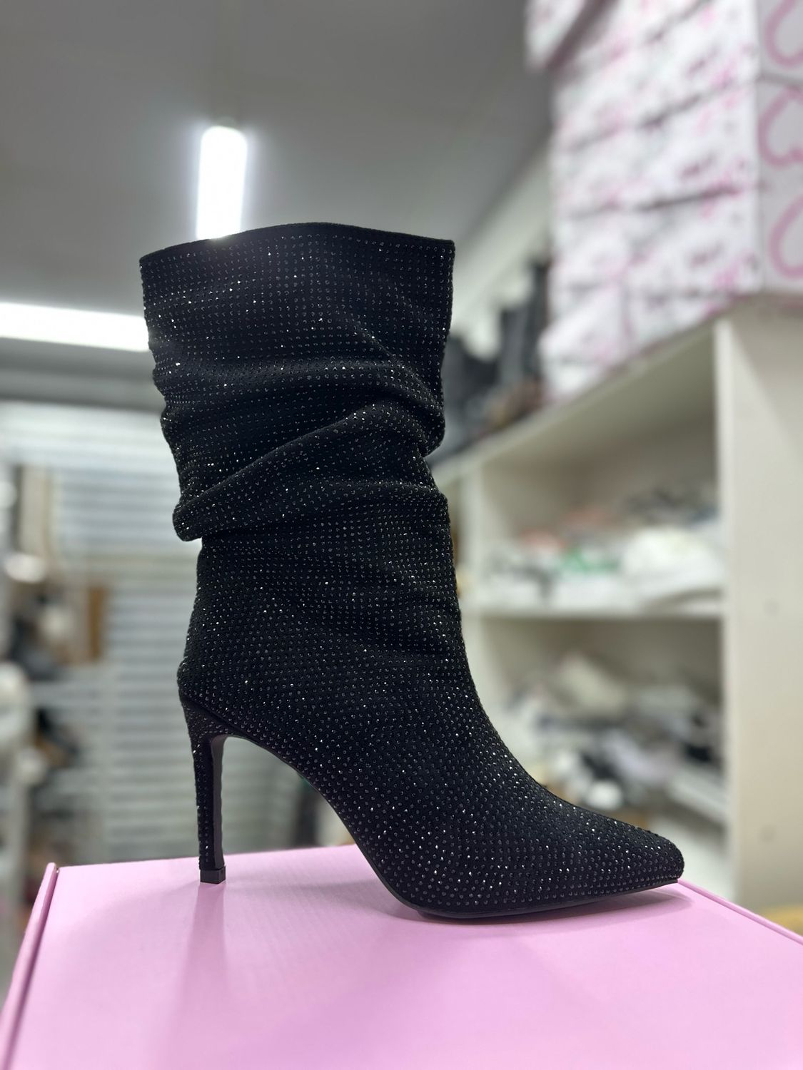 Bota brillo 6G52-1 NEGRO