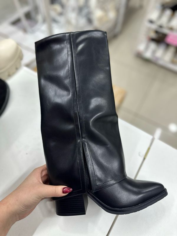 Bota texana eco cuero 24JS60 NEGRO