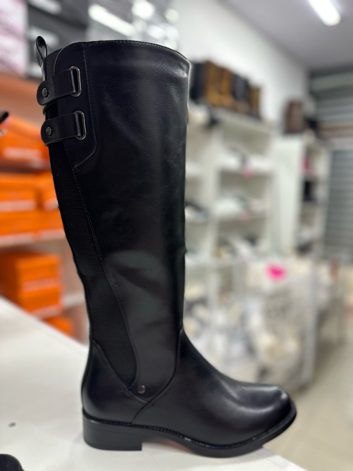Bota 6G22-1 pantorrilla elasticada  NEGRO