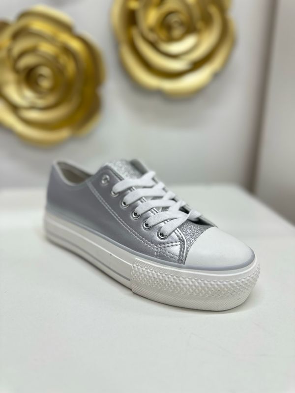 Zapatilla estilo converse 3J11-16 SILVER