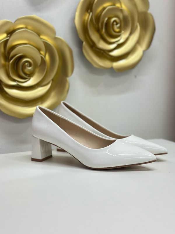Zapato taco 5cm 5K18-10 BLANCO