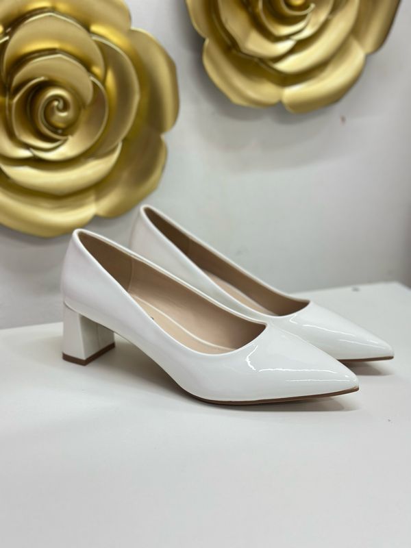 Zapato taco 5cm 5K18-10 BLANCO Zapato taco 5cm 5K18-10 BLANCO