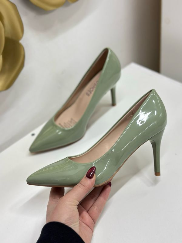 Stiletto taco 8cm 2G29-18A LIGHT GREEN Stiletto taco 8cm 2G29-18A LIGHT GREEN