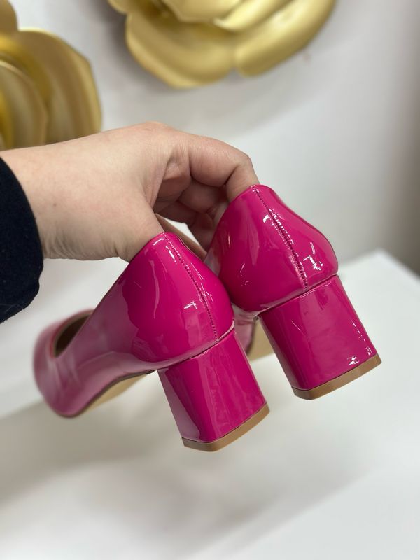 Zapato taco 5cm 5K18-7 FUCSIA