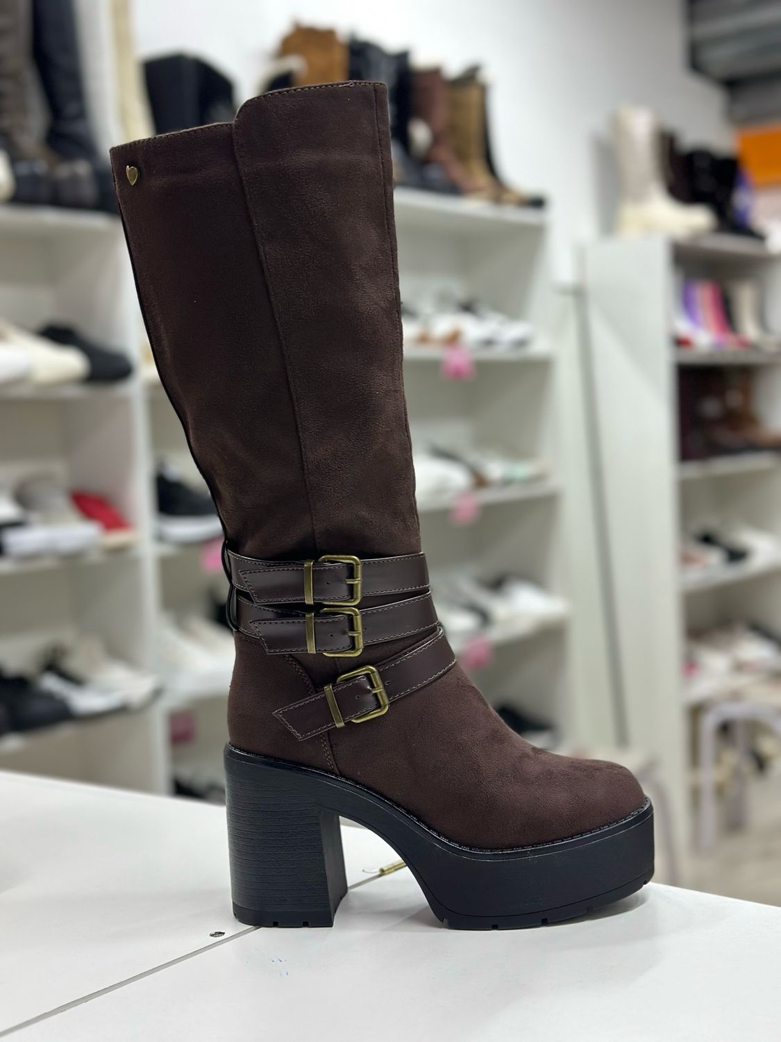 Bota plataforma F1882-2 CAFE