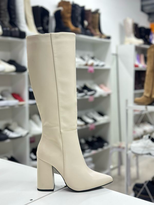 Bota lisa 6G01-5 BEIGE