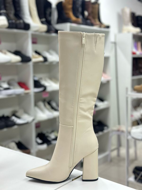 Bota lisa 6G01-5 BEIGE