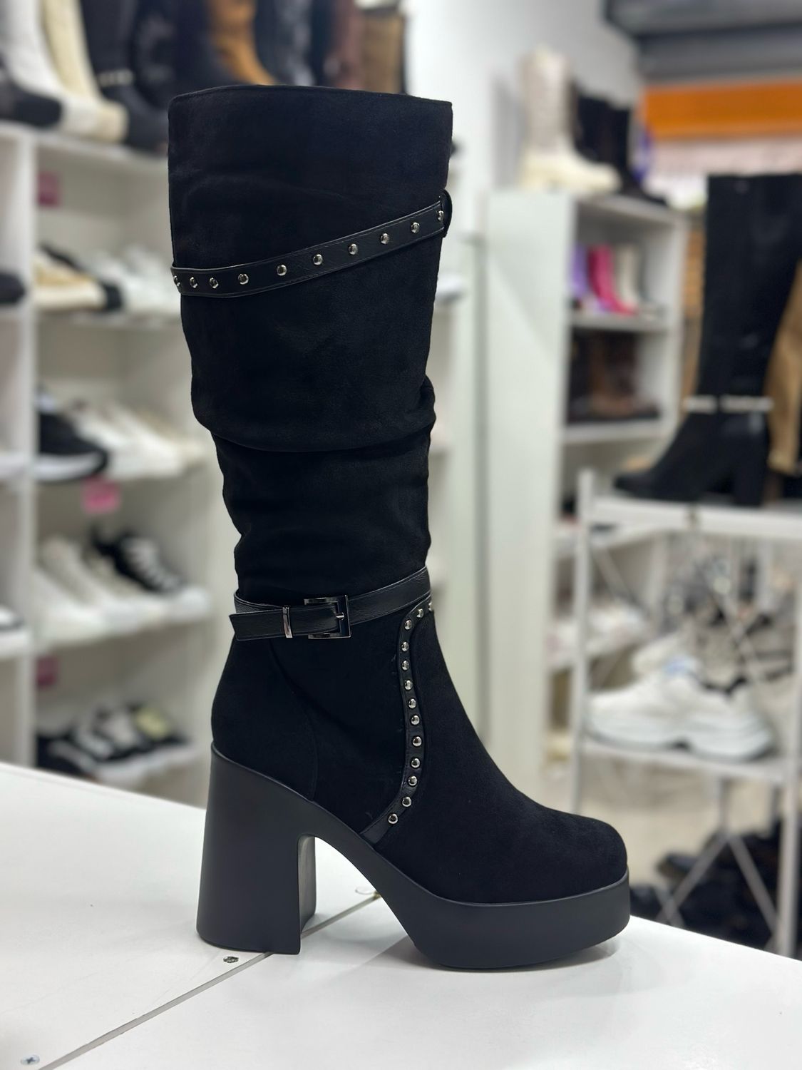 Bota plataforma gamuza PG24313-1 BLACK