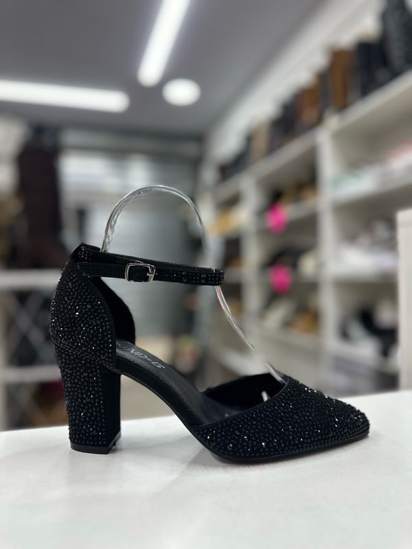 Zapato taco brillo PG5271-1 NEGRO Zapato taco brillo PG5271-1 NEGRO