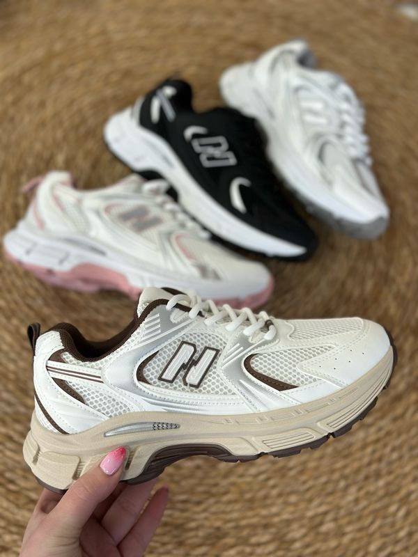 Zapatilla estilo NB GB808 WHITE/BROWN
