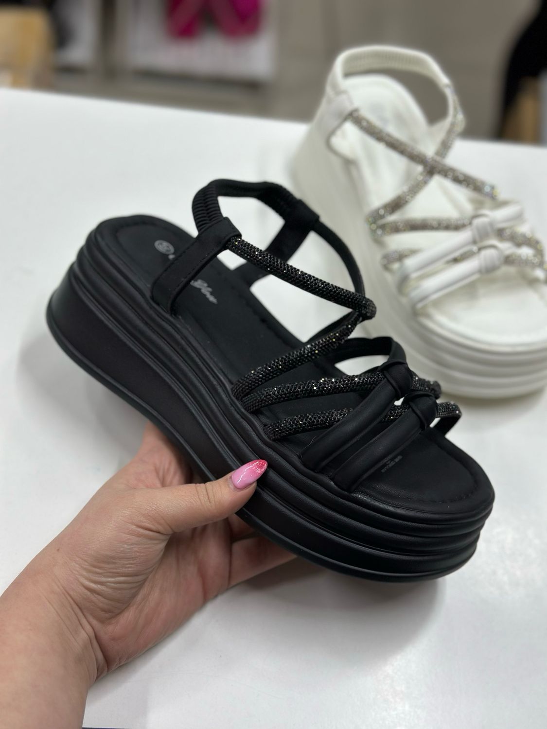 Sandalia brillo BL16-1 BLACK