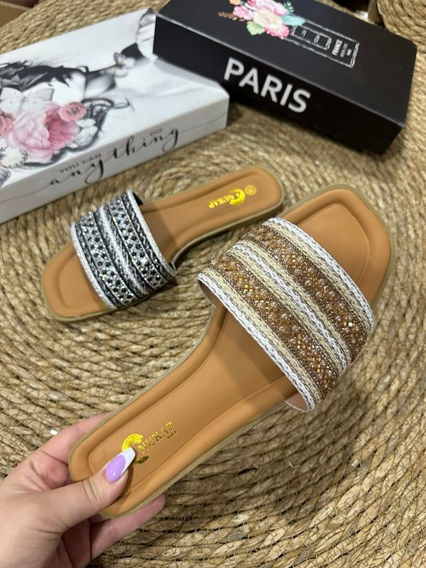 Sandalia baja brillo TX-1710 CHAMPAGNE