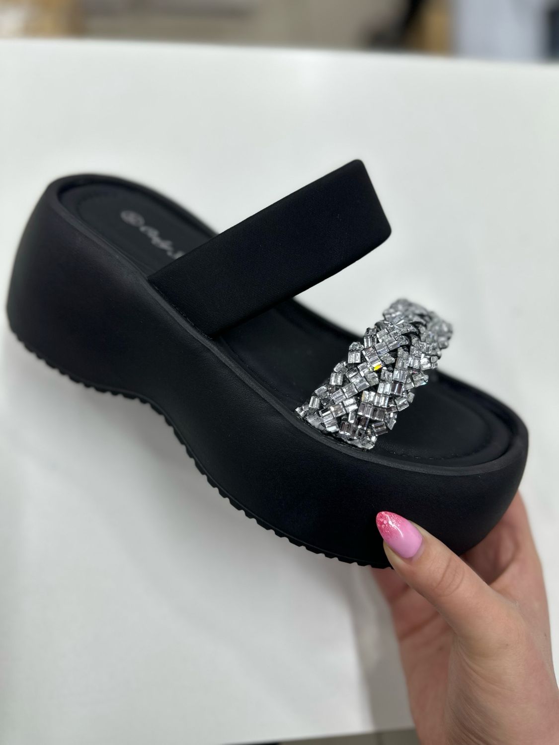 Sandalia brillo GT-7-1 BLACK