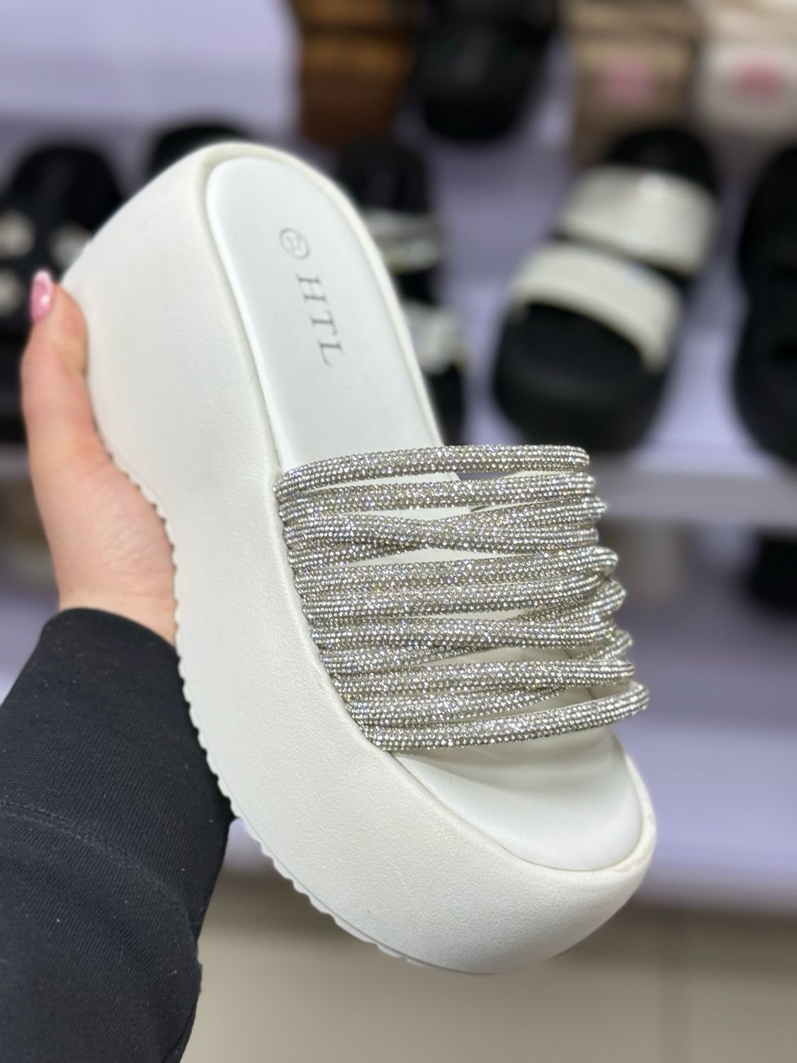 Sandalia plataforma G-96 WHITE