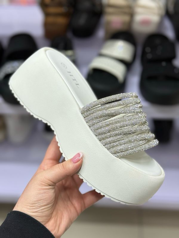 Sandalia plataforma G-96 WHITE