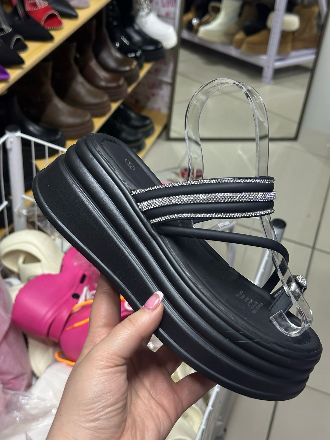 Sandalia Brillo liviana G9-1 BLACK Sandalia Brillo liviana G9-1 BLACK
