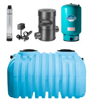 1500 Gallon Cistern w/ Franklin Pump and RMS/Wisy Vortex Filter
