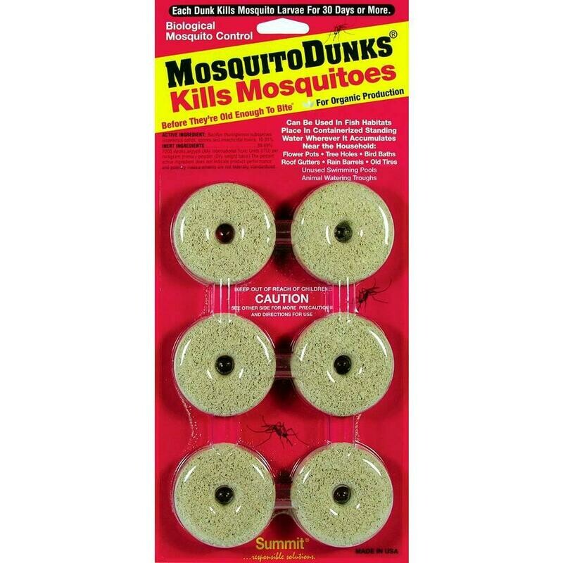 Mosquito Dunks for Organic Mosquito Control (6/pack)
