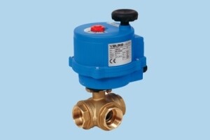 Automated 24V AC/DC 3-Way Brass Ball Valve