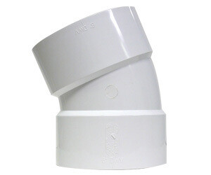 4" DWV 22.5 Deg Bend