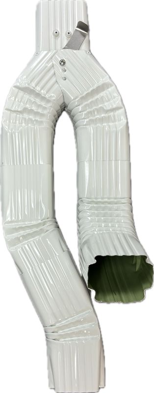 2"x3" Aluminum Downspout "In-Line" Manual Diverter (WHITE)