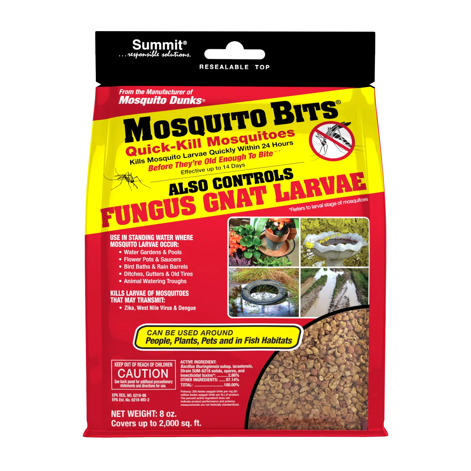 Mosquito Bits “Quick Kill” Organic Larvicide (8 oz) Mosquito Bits “Quick Kill” Organic Larvicide (8 oz)