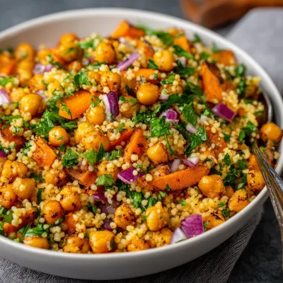 Mar/Tue 03-10 STAFF Roasted Carrot &amp; Chickpea Couscous Salad