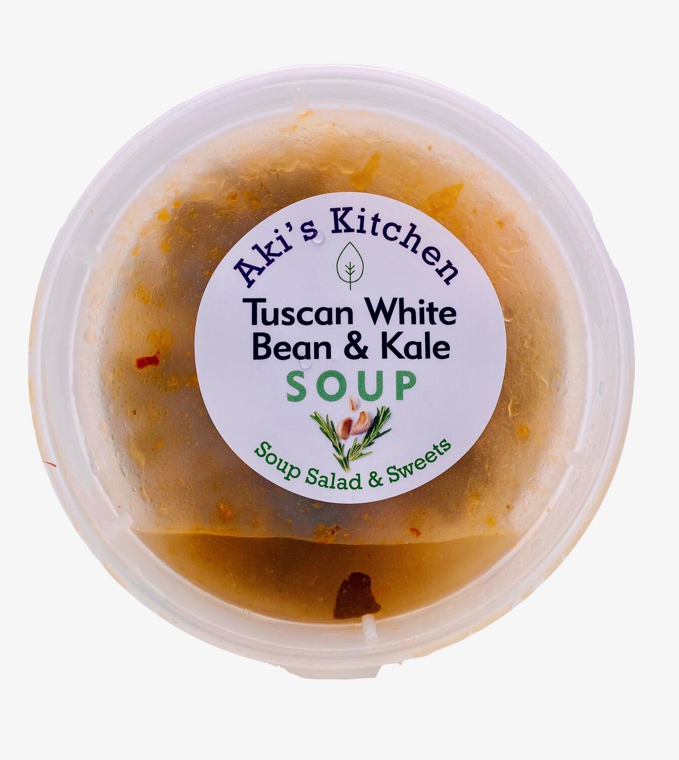 Aki's Tuscan white bean and kale soup
