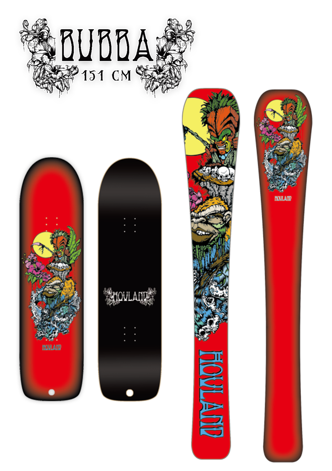 Hovland スノースケート トップデッキ Bubbaラージサイズ 新品未使用 Bubba 2023 Snowskate ババ コンプリート スノースケート