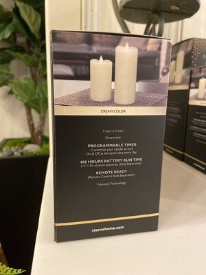 LED Wax Flame Cream 3x5"H