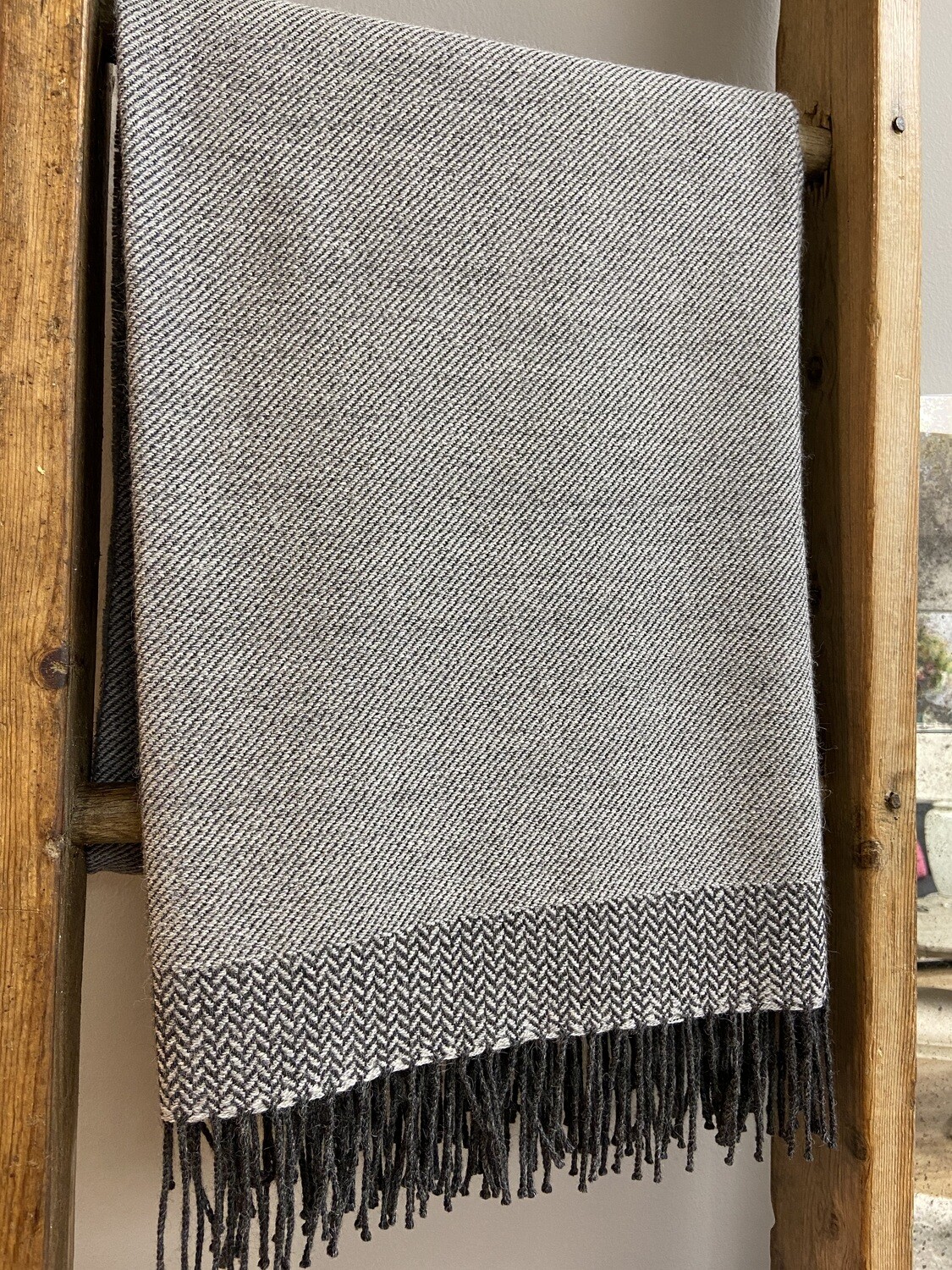 Ash Gray Alpaca Throw 60x70&quot;