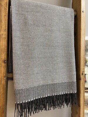 Ash Gray Alpaca Throw 60x70&quot;