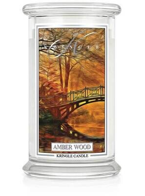 53998 Candle - Amber Wood, 2 wick, 22oz