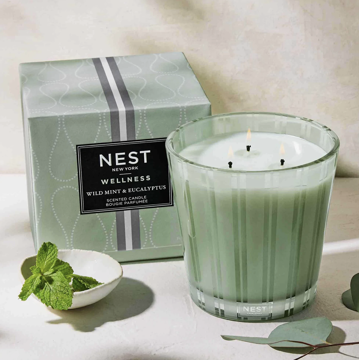 54773 Candle - Wild Mint &amp; Eucalyptus, 3 wick, 21.1oz