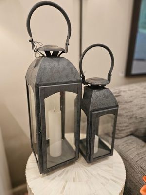 Lantern - Large Indoor/Outdoor Gray